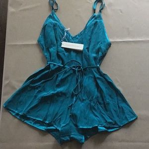 Naked Princess Elegant Teal Women's Sleepwear Romper